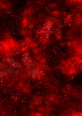 赤いキラキラ輝く星空