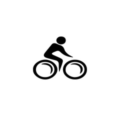 Minimalist Cyclist Silhouette