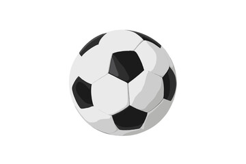 Fototapeta premium Traditional black and white soccer ball isolated on a clean white background