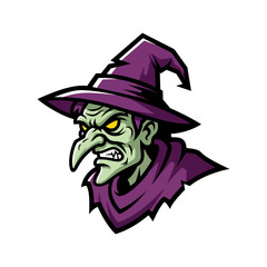 A pixelated cartoon profile features an angry, green-skinned character with a purple hat and scarf, set against a stark black background, blending retro style with fantasy elements