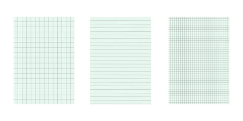 different type of paper sheet transparent background 