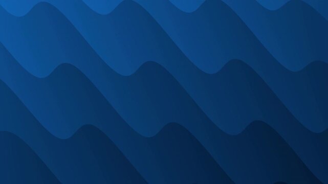 a smooth wavy blue pattern background animation featuring flowing curved shapes and a deep gradient style