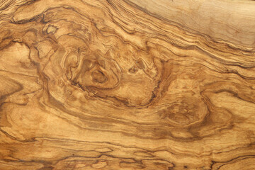 Close up shot of olive wood texture pattern with natural detail structure