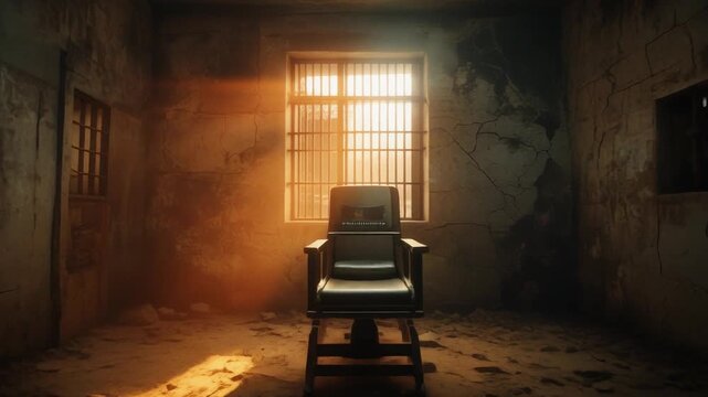 The Electric Chair Awaiting Justice in an Abandoned Prison Room