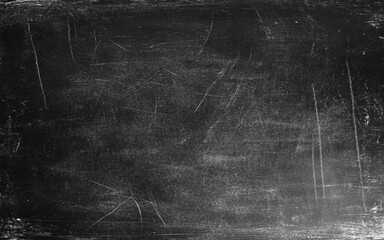 Chalk rubbed out on blackboard background. Empty black chalk board texture. Mockup background © Sharmin