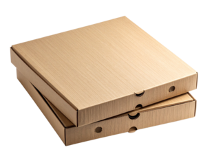 Closed Pizza Box with Branding Mockup PNG