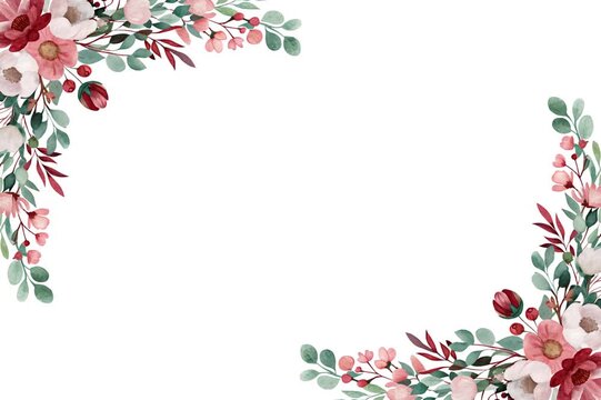 Summer flowers watercolor appearing background. Animated 4k