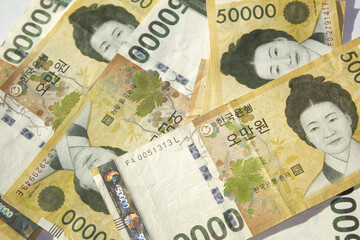 This is a 50,000 won bill from Korea.