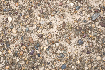 Exposed Aggregate Concrete Texture, Pebble Dash or Pebble Concrete Surface Background