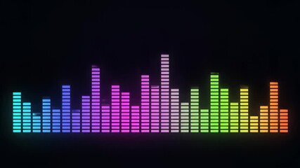 Equalizer inspired design featuring mesmerizing array of equal signs stretching across frame in stunning 4K resolution, capturing the concept of music and seamless transitions.