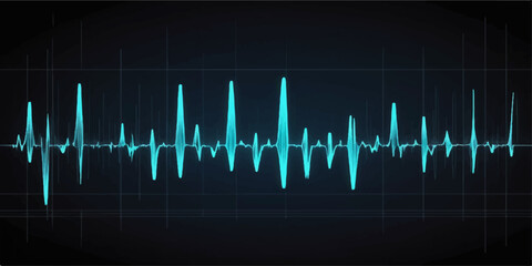 A futuristic neon soundwave pulse glowing across a dark digital audio background.