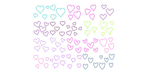 Neon Hearts Illustration