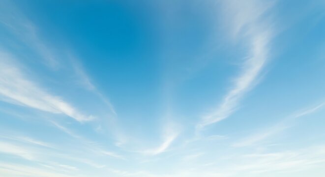 Blue sky with wispy cirrus clouds