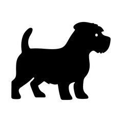 dog silhouette vector illustration