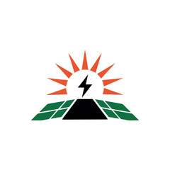 Solar power sun logo
