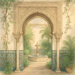 entrance to the andalus courtyard  