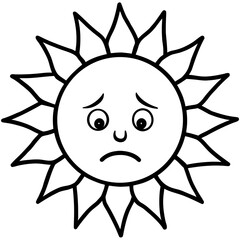 Obraz premium sun cartoon character