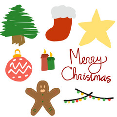 christmas gingerbread cookies, christmas tree, star christmas, candle christmas, christmas ball, and Christmas ornaments 