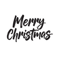 Fototapeta premium Merry christmas lettering for christmas time