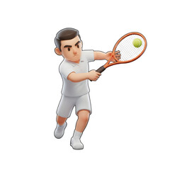 Stylized 3D Tennis Player Forehand