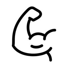 Bicep Muscle Icon Human Parts Vector Body Symbol