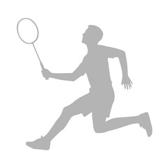 Man player badminton playing