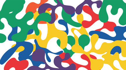 Abstract Shapes Red Yellow Green Bold Outlines Artistic Presentation Vivid Primary Colors Seamless Design Background for Creative Projects like Web Design and Modern Art