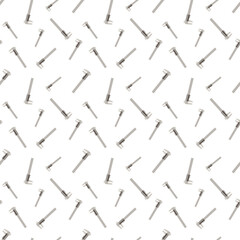 flat design of caliper, colored in shades of gray with a dark brown outline, featuring measuring jaws on the left and a long, straight body extending to the right.