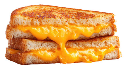 Grilled chicken breast sandwich with fresh lettuce, tomato, and cheese on a bun, isolated on a white background for a fast food meal