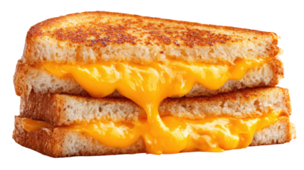 Grilled chicken breast sandwich with fresh lettuce, tomato, and cheese on a bun, isolated on a white background for a fast food meal