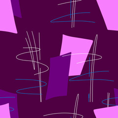 Seamless geometric full-color pattern. Shapes and lines.