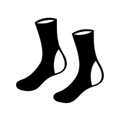 Pair of black socks footwear icon vector illustration Vector