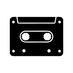 Classic audio cassette tape vector icon illustration Vector