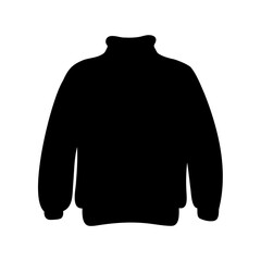 Black turtleneck sweater silhouette vector icon design Vector