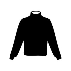 Black turtleneck sweater fashion apparel minimal vector Vector