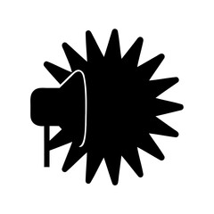 Loudspeaker burst icon for important announcements Vector