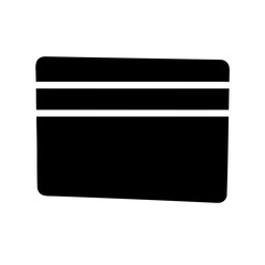 Credit card icon with magnetic stripe and signature panel Vector