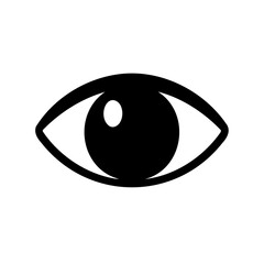 Simple graphic eye symbol for observation or viewing Vector