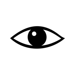 Eye icon symbol for vision, view, watch, look, and see Vector