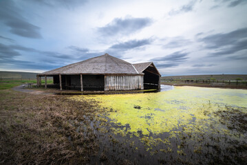 Side Exterior View Of Round Barn