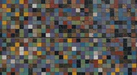Colorful Mosaic Tile Wall Texture Background