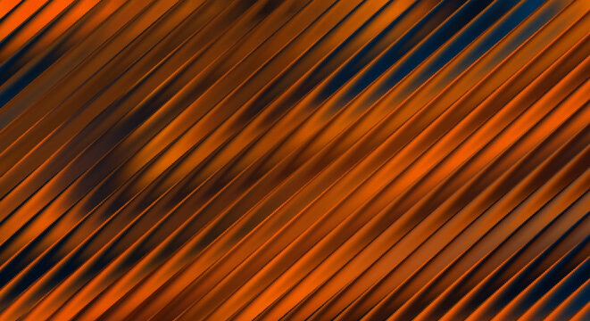 Modern abstract background with a bold pattern of diagonal lines, showcasing a striking contrast between bright orange and deep blue, creating a dynamic and visually engaging texture