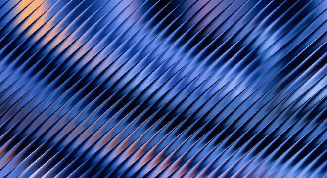 Abstract background with a mesmerizing pattern of vibrant blue and subtle orange diagonal lines, creating a textured surface with a dynamic sense of fluid motion and modern aesthetic