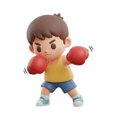 Determined 3D Boy Boxer