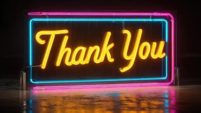 Neon Thank You Sign