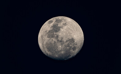 View of the Moon in Cape le Grand national park, Australia