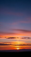 Fototapeta premium Vibrant atmospheric tapestry displaying the earth's curving skyline at sundown spectacle