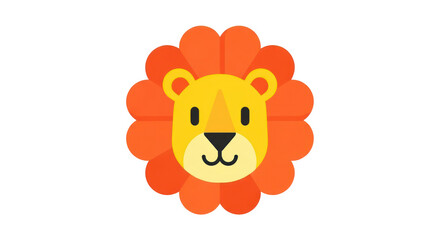 lion head isolated on white