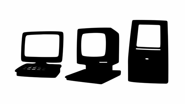 Retro Computer Evolution Chart: From Classic Designs to Vintage Personal Computing History - Timeless Technology and Computing Icons