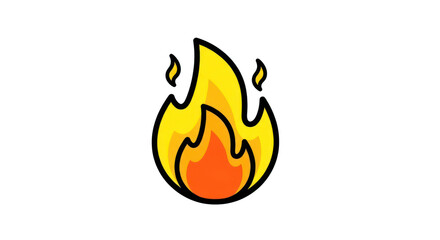vector illustration of a fire on white background